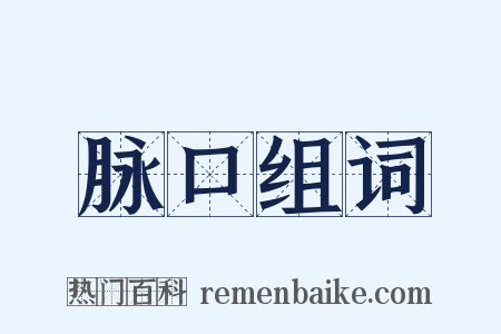 脉口组词是什么意思的图片